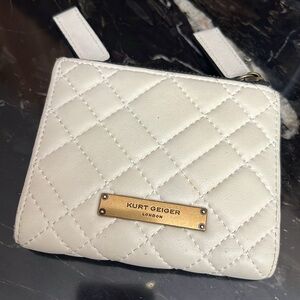 Kurt Geiger Quilted Wallet- White